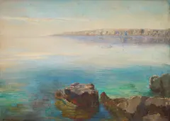 Menci Clement Crnčić, San Marino on the island of Rab, 1920.-1925., oil on canvas