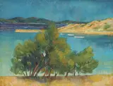 Ivo Režek, Motif from Novi Vinodolski, 1951.-1953., oil on canvas