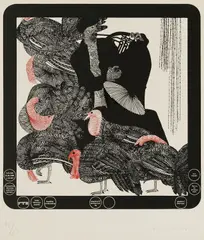 Figaro's Feast by Boris Bućan, serigraphy on paper, sold Mar 2025