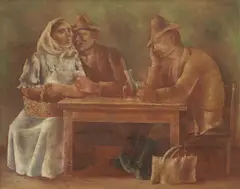 Ivo Režek, Tavern in Zagorje, 1935.- 1936., oil on board