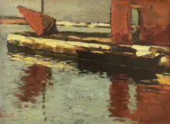 Emanuel Vidović, From Chioggie, cca. 1897., oil on cardboard