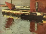 Emanuel Vidović, From Chioggie, cca. 1897., oil on cardboard