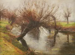 Ferdo Kovačević, Willows by the River, 1920., oil on canvas