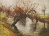 Ferdo Kovačević, Willows by the River, 1920., oil on canvas
