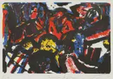 Milan Konjović, "Street ''Carriage''", serigraphy on paper