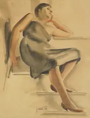Jerolim Miše, Imagined Woman, 1926., watercolor and pencil on paper