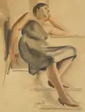 Jerolim Miše, Imagined Woman, 1926., watercolor and pencil on paper