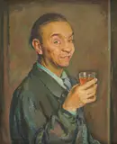 Bruno Bulić, Cheers! (Self-Portrait), 1945., oil on canvas