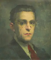 Self-portrait by Omer Mujadžić, 1945., oil on canvas, sold Mar 2025