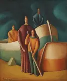Željko Lapuh, On the Shore, 1988./1989., oil on canvas