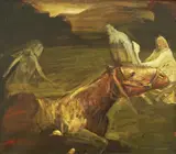 Mersad Berber, Crossing the River in Summer, cca. 1980., oil on canvas