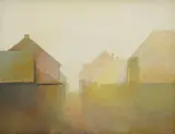 Josip Vaništa, View on the City Rooftops, oil on canvas