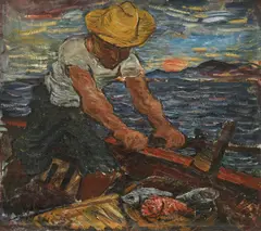 Milan Tolić, Fisherman, 1935., oil on canvas
