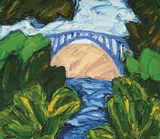 Đuro Seder, View of the Bridge, 2001., oil on canvas