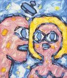 Đuro Seder, Two, 1985. - 1995., oil on canvas