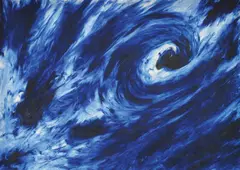 Boris Demur, Blue Spiral, 1997., acrylic on paper