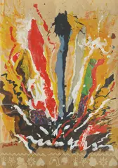 Vatroslav Kuliš, From the Herbarium Pictorium cycle, collage, gouache and tempera on paper