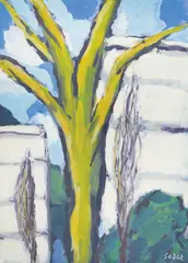 Đuro Seder, Yellow Tree, 2013. - 2015., gouache on paper