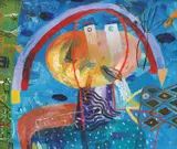 Bane Milenković, Abstraction, oil on board