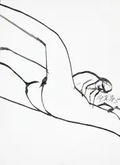 Florin Mitroi, 14.X.1985, 1985, tuș pe hârtie