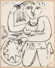 Alexandru Țipoia, Dansatoare (Sfânta Ecaterina), 1963, cariocă pe hârtie