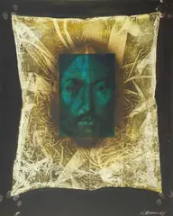 Nicolae Maniu, Salvator Mundi, 1985, ulei pe hârtie