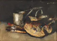 Mircea Ciobanu, Paleta artistului, ulei pe pânză