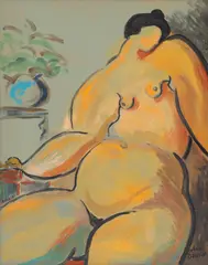 Jean David, Nud (Nana), 1992, ulei pe carton