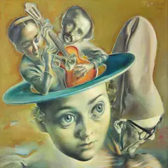 Eugen Bratfanof, Discipol și maestru, 2010, ulei pe pânză