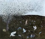 Diana Oțet, Memento Mori, 2023, ulei pe pânză