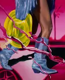 Teona Toderel, Glam Flow, 2024, ulei pe pânză