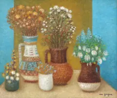 Ion Grigore, Ulcele cu flori, 2002, ulei pe pânză