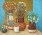 Ion Grigore, Ulcele cu flori, 2002, ulei pe pânză