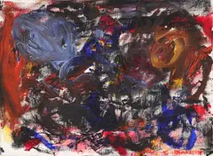 Assiete avec fruits by Aurel Cojan, 1995, ulei pe pânză, sold Feb 2025