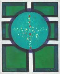 Petre Achițenie, Univers, 2001, ulei pe pânză
