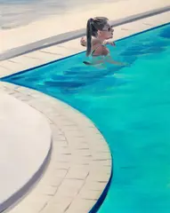 Carmen Belean, Pool corner, 2024, ulei pe pânză