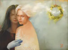 Adriana Badea, Sânzienele, 2022, ulei pe pânză lipită pe placaj
