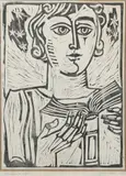 Neculai Hilohi, Portret, linogravură