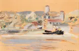 Lucian Grigorescu, Balcic, guașă și peniță pe hârtie