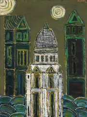 Ion Alin Gheorghiu, Catedrală la Veneția, 1969, ulei pe pânză
