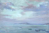 Kimon Loghi, Apus la Balcic, ulei pe carton