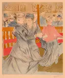 Henri Toulouse-Lautrec, Seară la Moulin Rouge, cromolitografie