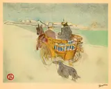 Henri Toulouse-Lautrec, La plimbare, cromolitografie