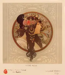 Muza by Alphonse Mucha, cromolitografie, sold Jan 2025