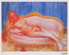 Lumea interzisă by René Magritte, cromolitografie, sold Jan 2025