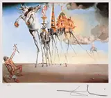 Ispitirea Sfântului Anton by Salvador Dalí, cromolitografie, sold Jan 2025