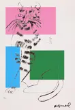 Andy Warhol, O pisică, cromolitografie