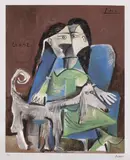 Pablo Picasso, Femeie cu câine, cromolitografie