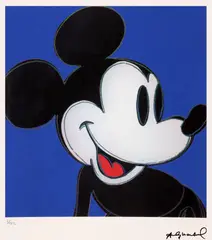 Mickey Mouse by Andy Warhol, cromolitografie, sold Jan 2025