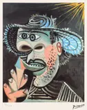 Pablo Picasso, Personaj cu cornet de înghețată, cromolitografie